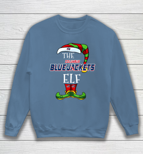 Columbus Blue Jackets Christmas ELF Funny NHL Sweatshirt 6