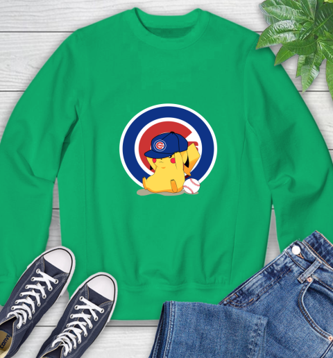 MLB Pikachu Baseball Sports Chicago Cubs Sweatshirt 6
