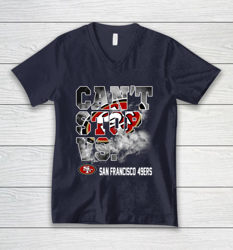 NFL San Francisco 49ers Can't Stop Vs V-Neck T-Shirt 2
