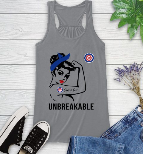 MLB Chicago Cubs Girl Unbreakable Baseball Sports Racerback Tank 3