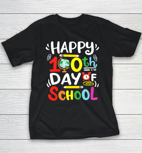 Happy 100th Day Of School 100 Days Of School Teacher Student Youth T-Shirt