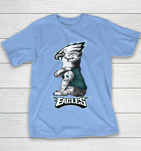 NFL Football My Cat Loves Philadelphia Eagles Youth T-Shirt 8