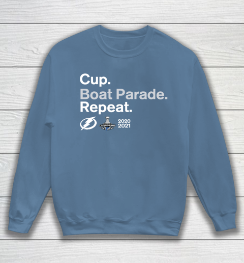 Cup Boat Parade Repeat Tampa bay Lightnings Stanley Hockey 2021 Sweatshirt 6