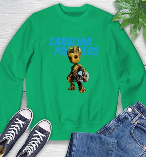 Carolina Panthers NFL Football Groot Marvel Guardians Of The Galaxy Sweatshirt 6