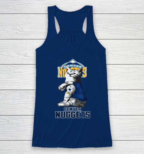 NBA Basketball My Cat Loves Denver Nuggets Racerback Tank 7 NBA Basketball My Cat Loves Denver Nuggets Racerback Tank - Image 7