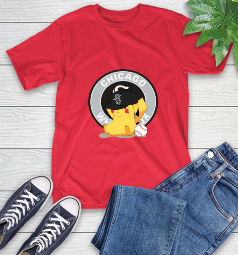 MLB Pikachu Baseball Sports Chicago White Sox T-Shirt 10