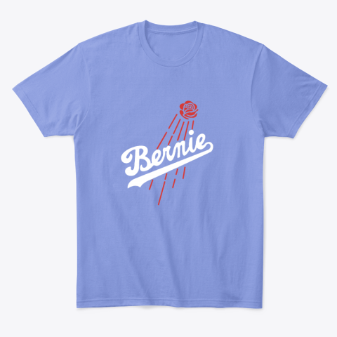 wf6l bernie sanders los angeles dodgers classic t shirt 2 front violet
