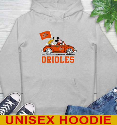 MLB Baseball Baltimore Orioles Pluto Mickey Driving Disney Shirt Hoodie 6