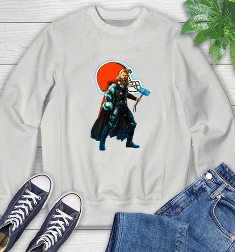 NFL Thor Avengers Endgame Football Cleveland Browns Sweatshirt 5