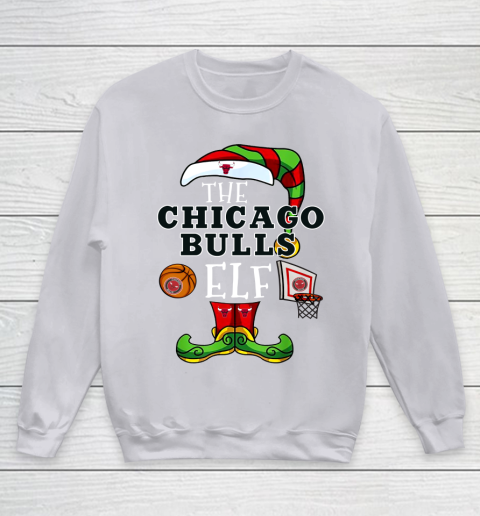 Chicago Bulls Christmas ELF Funny NBA Youth Sweatshirt 3