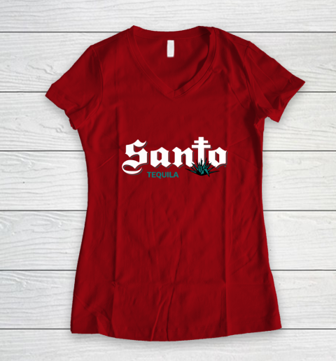 Santo Tequila Guy Fieri Women's V-Neck T-Shirt 8