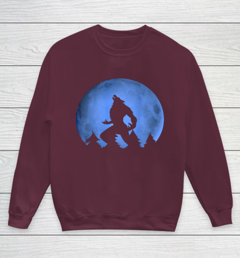 Werewolf Blue Moon wolf full moon on Halloween costume 2020 Youth Sweatshirt 4