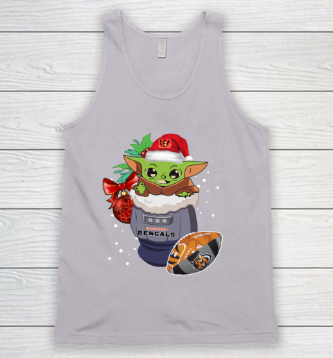 Cincinnati Bengals Christmas Baby Yoda Star Wars Funny Happy NFL Tank Top 4