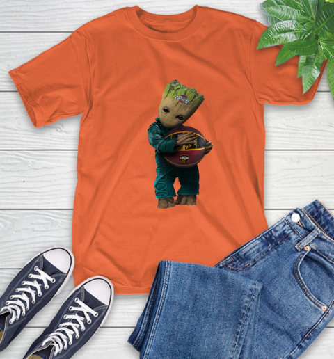 NBA Groot Guardians Of The Galaxy Basketball Sports Cleveland Cavaliers T-Shirt 5
