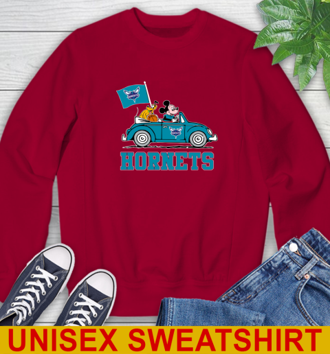 NBA Basketball Charlotte Hornets Pluto Mickey Driving Disney Shirt Sweatshirt 7