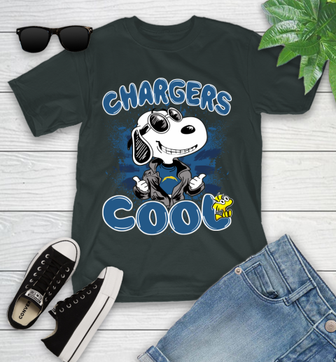 NFL Football Los Angeles Chargers Cool Snoopy Shirt Youth T-Shirt 5