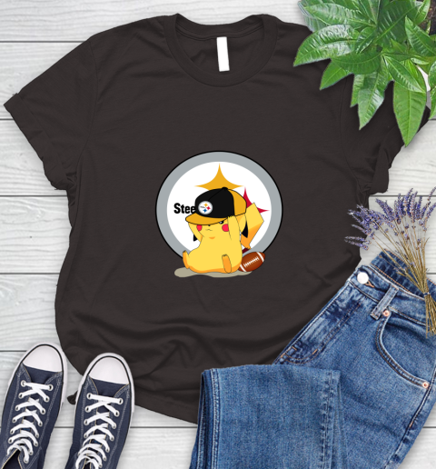 NFL Pikachu Football Sports Pittsburgh Steelers Women's T-Shirt 8