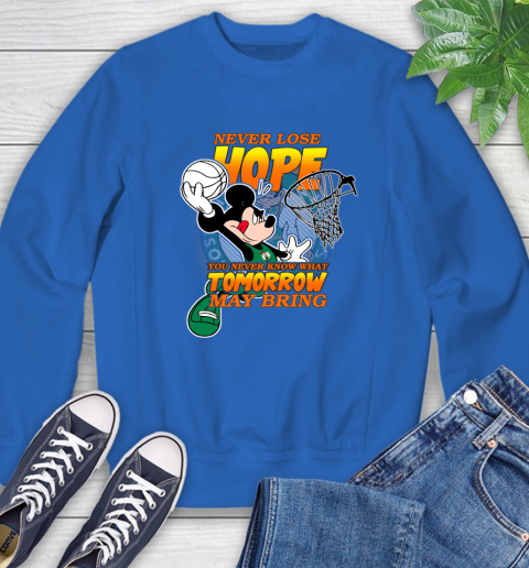 Boston Celtics NBA Basketball Mickey Disney Never Lose Hope Sweatshirt 9