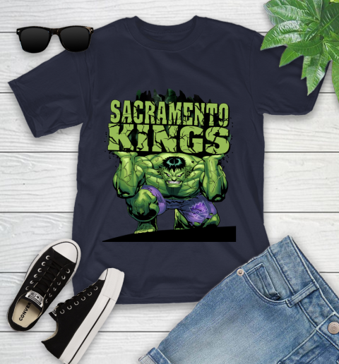 Sacramento Kings NBA Basketball Incredible Hulk Marvel Avengers Sports Youth T-Shirt 3
