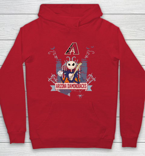MLB Arizona Diamondbacks Baseball Jack Skellington Halloween Hoodie 7
