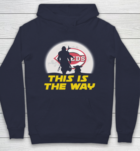 Cincinnati Reds MLB Baseball Star Wars Yoda And Mandalorian This Is The Way Hoodie 2