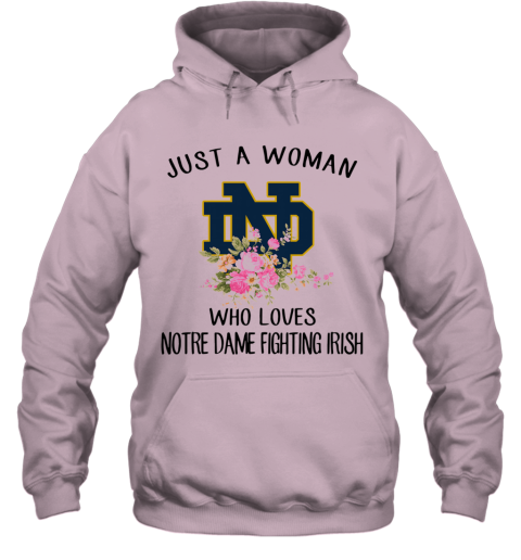 pink notre dame sweatshirt