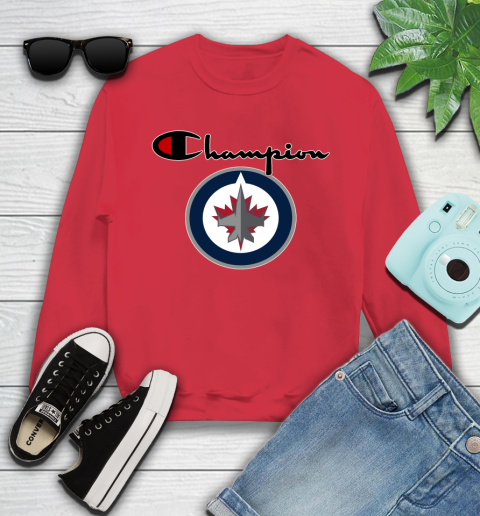 NHL Hockey Winnipeg Jets Champion Shirt Youth Sweatshirt 5