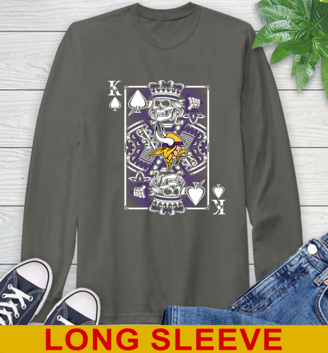 Minnesota Vikings NFL Football The King Of Spades Death Cards Shirt Long Sleeve T-Shirt 10