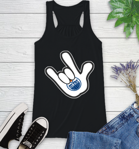 Edmonton Oilers NHL Hockey Mickey Rock Hand Disney Racerback Tank 2