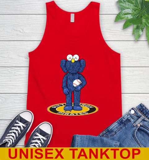 MLB Baseball Pittsburgh Pirates Kaws Bff Blue Figure Shirt Tank Top 6