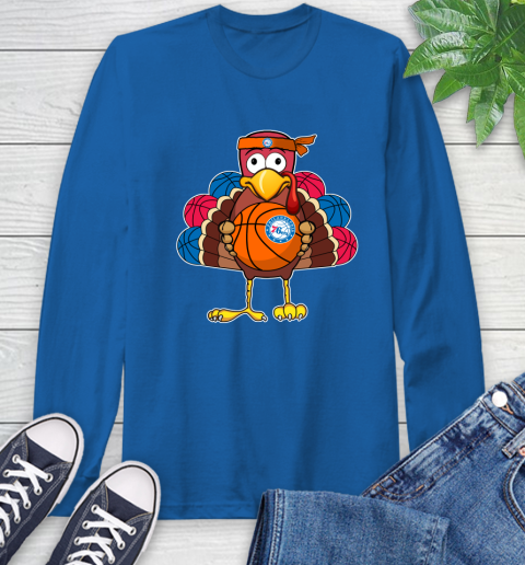 Philadelphia 76ers Turkey thanksgiving day Long Sleeve T-Shirt 9