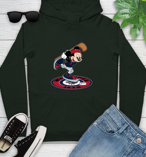 NHL Hockey Winnipeg Jets Cheerful Mickey Disney Shirt Youth Hoodie 12