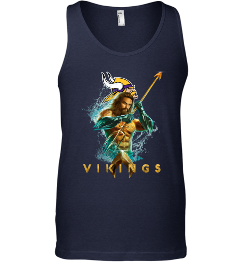 NFL Minnesota Vikings Aquaman DC Football Sports OYJNR9Mo63U unisex tank 17 95 151514 front navy
