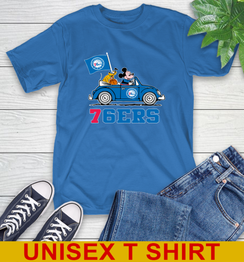 NBA Basketball Philadelphia 76ers Pluto Mickey Driving Disney Shirt T-Shirt 9