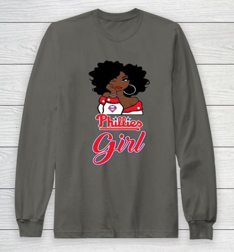 Philadelphia Philliess Girl MLB Long Sleeve T-Shirt 8