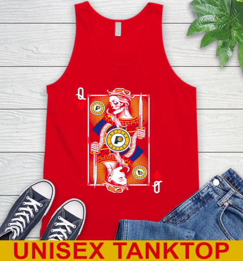 NBA Basketball Indiana Pacers The Queen Of Hearts Card Shirt Tank Top 5
