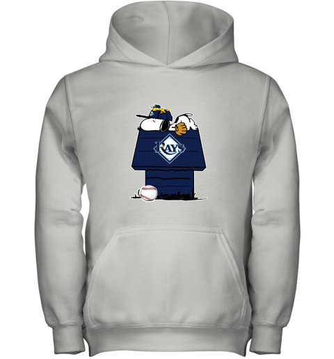 Tampa Bay Rays Snoopy And Woodstock Resting Together MLB Youth Hoodie