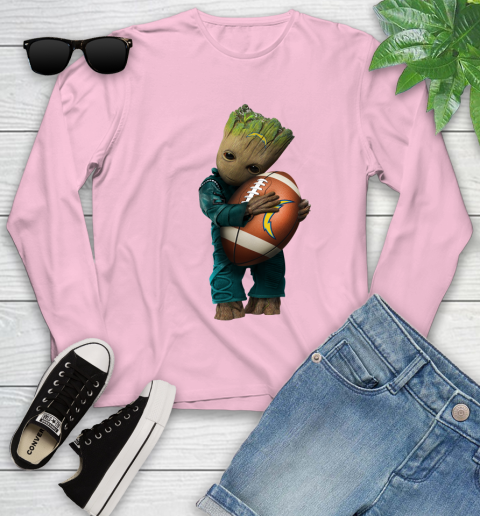 NFL Groot Guardians Of The Galaxy Football Sports Los Angeles Chargers Youth Long Sleeve 10