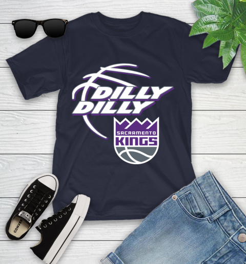 NBA Sacramento Kings Dilly Dilly Basketball Sports Youth T-Shirt 3