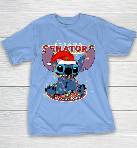 Ottawa Senators NHL Hockey noel stitch Christmas Youth T-Shirt 7