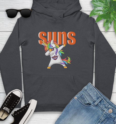 Phoenix Suns NBA Basketball Funny Unicorn Dabbing Sports Youth Hoodie 8
