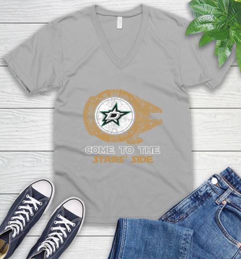 NHL Come To The Dallas Stars Wars Hockey Sports V-Neck T-Shirt 3