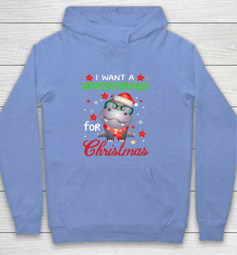 I Want A Hippopotamus For Christmas Funny Hippo Gifts Hoodie 8