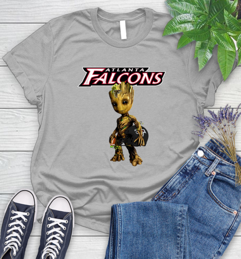 Atlanta Falcons NFL Football Groot Marvel Guardians Of The Galaxy Women's T-Shirt 5