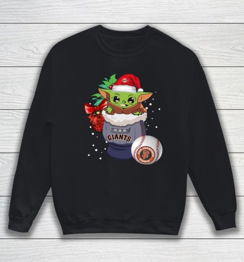 San Francisco Giants Christmas Baby Yoda Star Wars Funny Happy MLB Sweatshirt