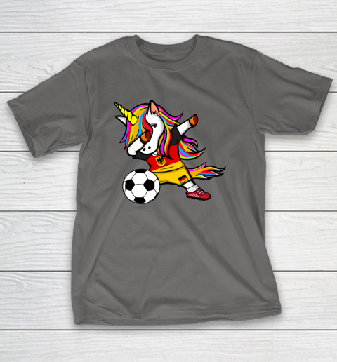 Funny Dabbing Unicorn Germany Football German Flag Soccer T-Shirt 21