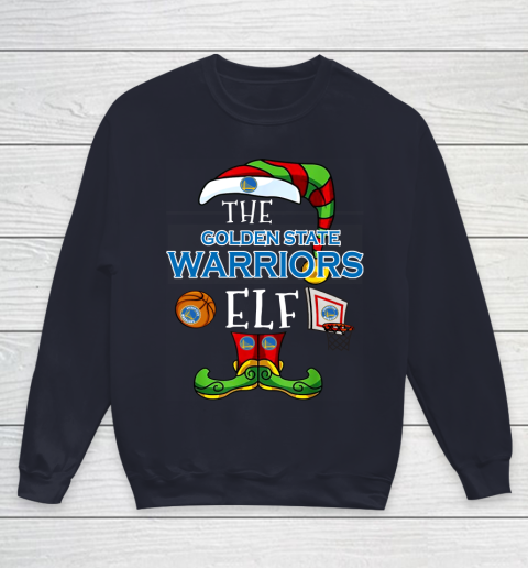 Golden State Warriors Christmas ELF Funny NBA Youth Sweatshirt 2