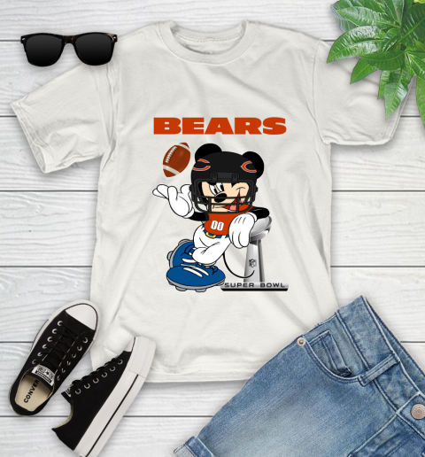 NFL Chicago Bears Mickey Mouse Disney Super Bowl Football T Shirt Youth T-Shirt