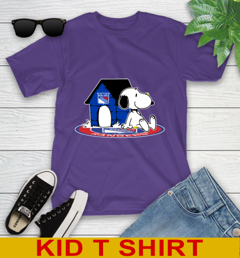 NHL Hockey New York Rangers Snoopy The Peanuts Movie Shirt Youth T-Shirt 4