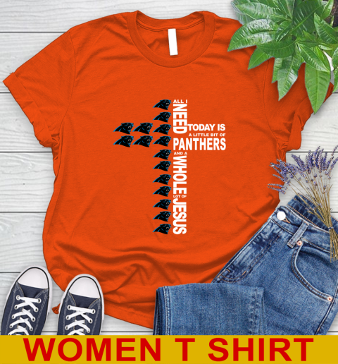 NFL All I Need Today Is A Little Bit Of Carolina Panthers Shirt Women's T-Shirt 3